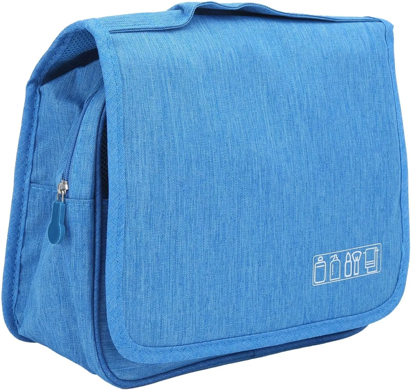Makeup Organiser Bag Hanging Toiletry Bags Travel Cosmetic Bag For Travel Air Permeable Mesh Multiple Compartments Polyester (Blue)