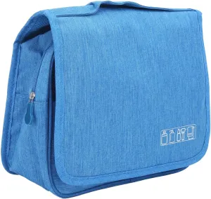 Makeup Organiser Bag Hanging Toiletry Bags Travel Cosmetic Bag For Travel Air Permeable Mesh Multiple Compartments Polyester (Blue)