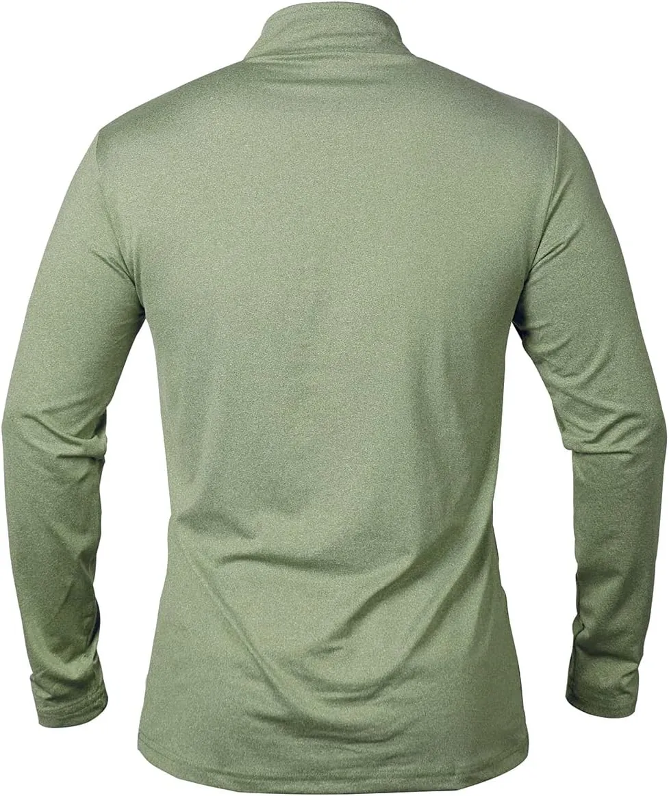 MANSDOUR Men's Quick-Dry Active Sports Shirts Quarter Zip Long Sleeve Running Pullover Tops Outdoor Sweatshirt