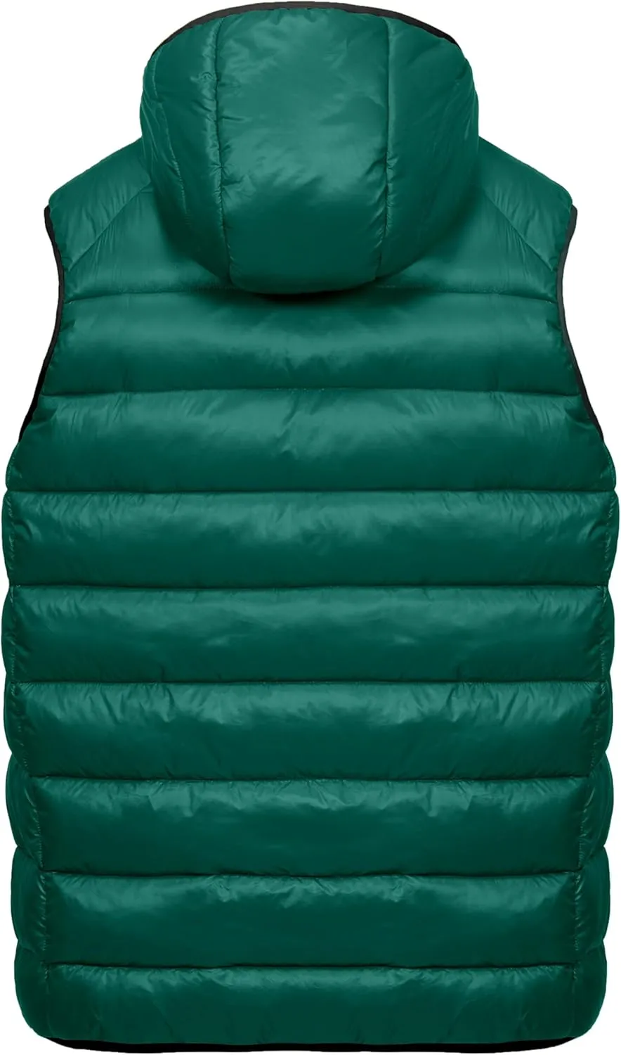 Mapamyumco Men’s Lightweight Puffer Vest with Hood, Water-Resistant Sleeveless Jacket for Hiking Ski