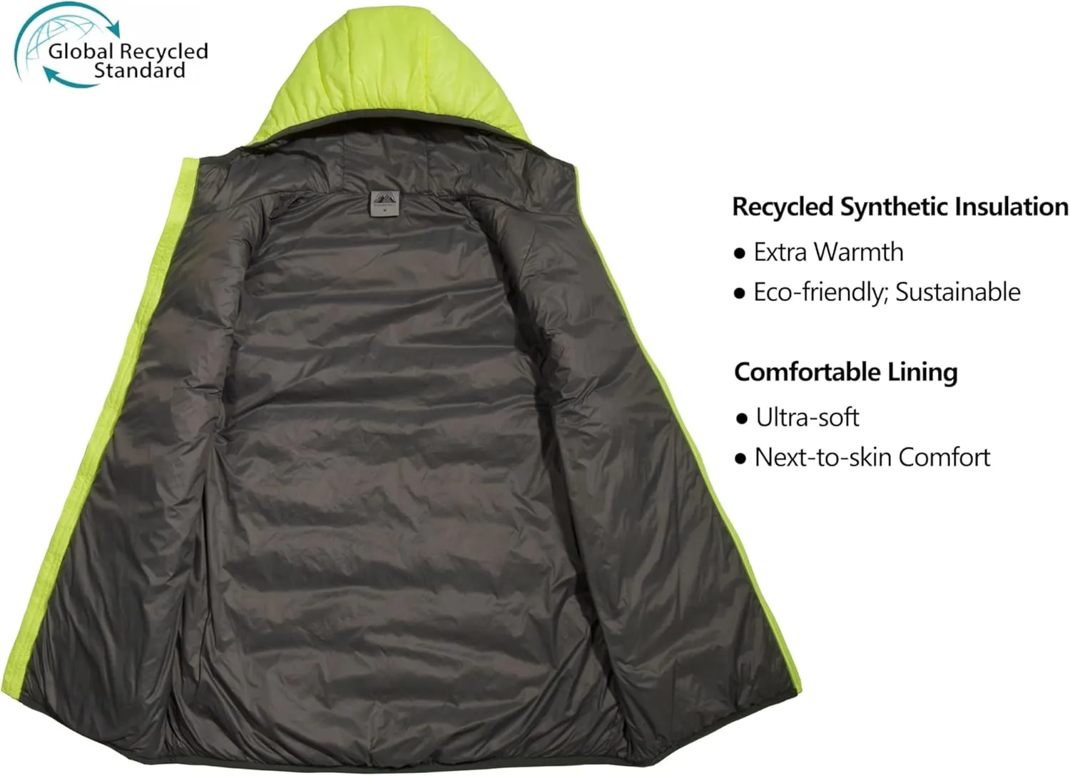 Mapamyumco Men’s Lightweight Puffer Vest with Hood, Water-Resistant Sleeveless Jacket for Hiking Ski