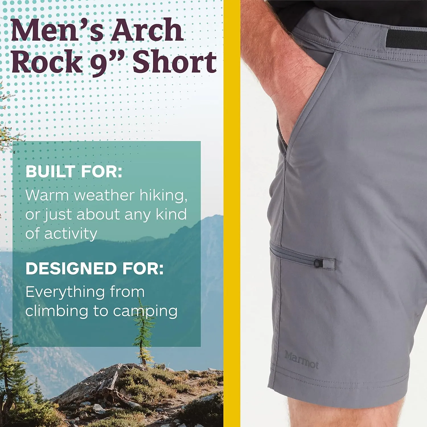 MARMOT Men's Standard Arch Rock Short-9"