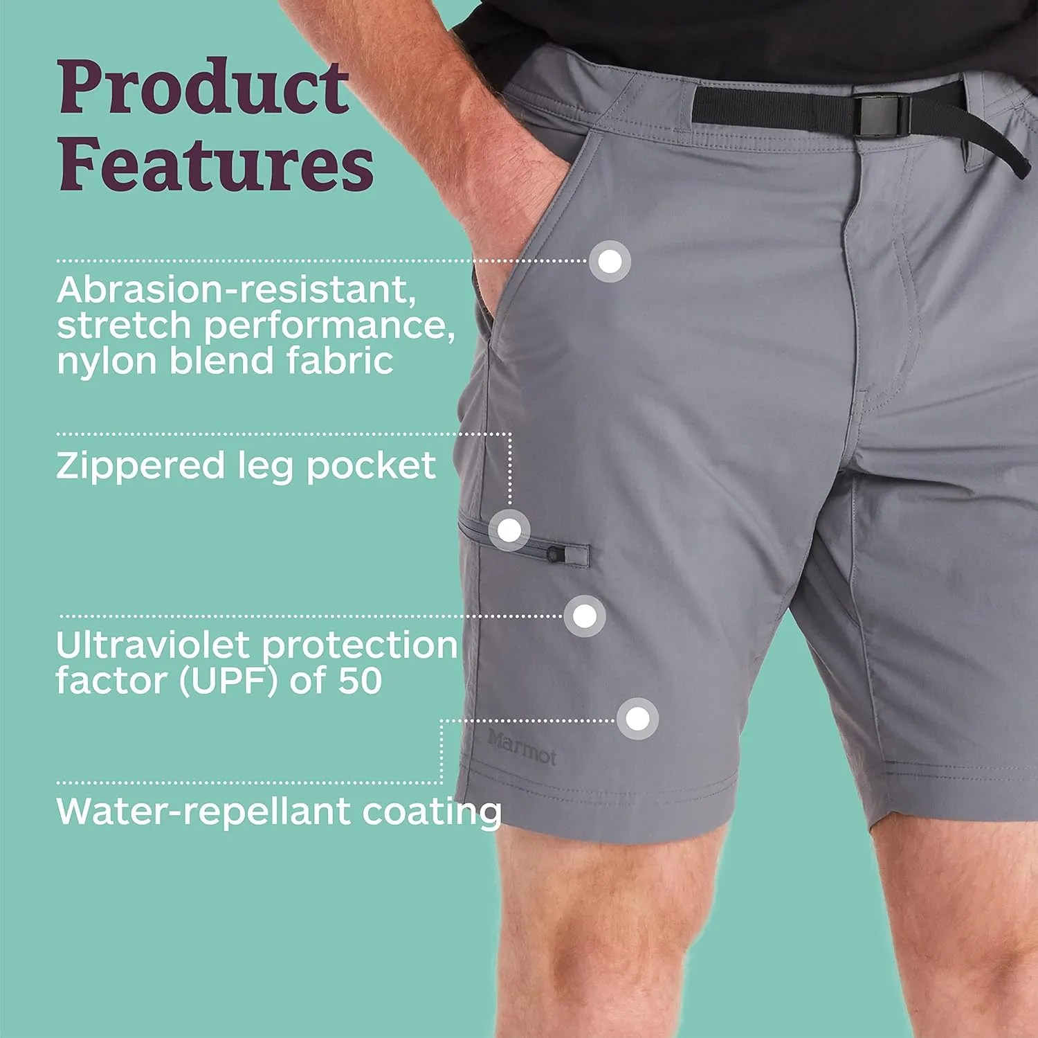 MARMOT Men's Standard Arch Rock Short-9"