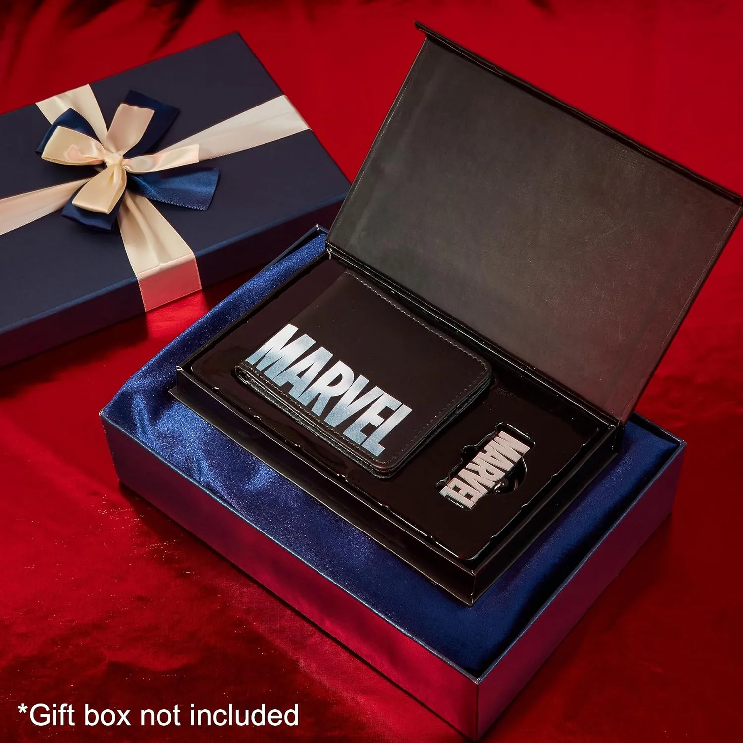 Marvel Card Wallet and Keyring Set for Men Teenagers - Card Slots ID Pocket Groot Mens Wallet - Gifts for Men (Multicolour Marvel)