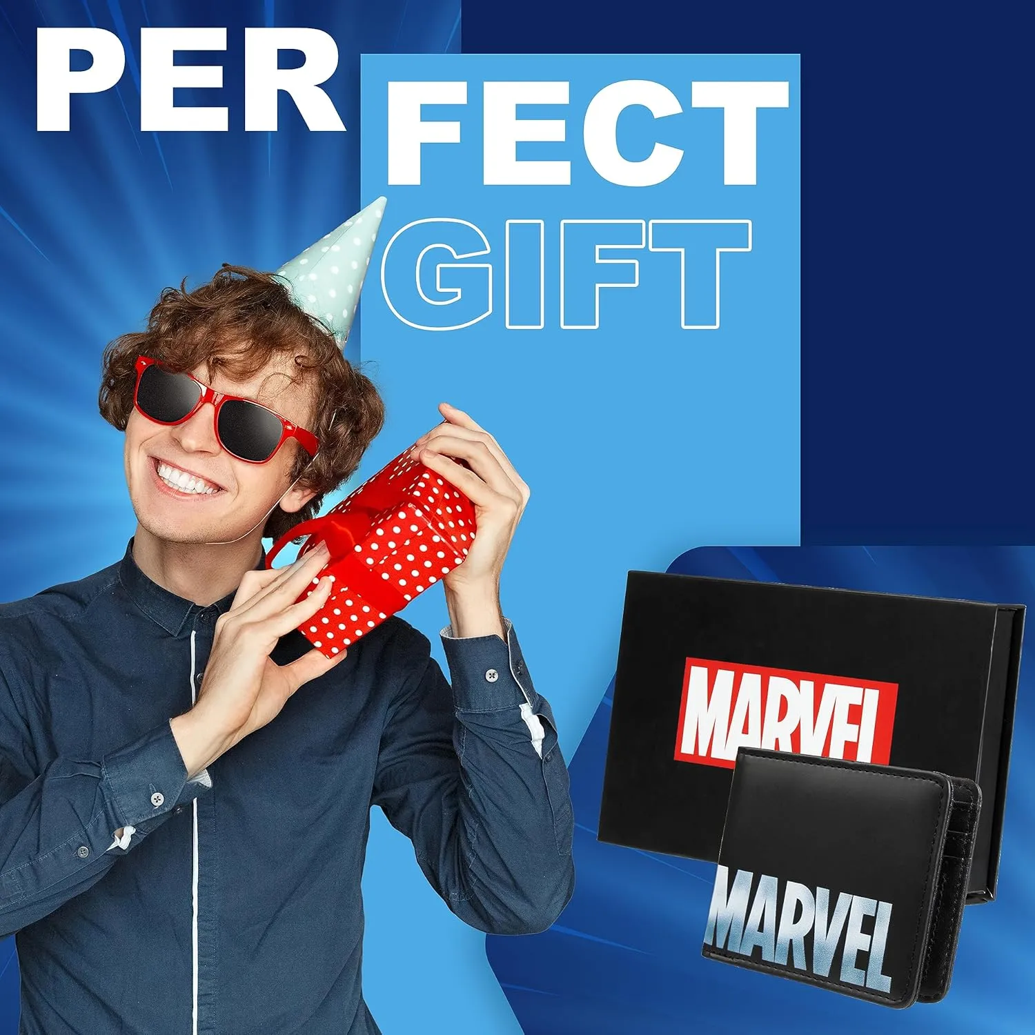 Marvel Card Wallet and Keyring Set for Men Teenagers - Card Slots ID Pocket Groot Mens Wallet - Gifts for Men (Multicolour Marvel)