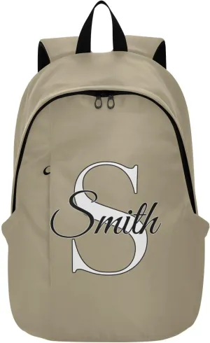 MCHIVER Custom Travel Backpack Beige Personalized Casual Daypack Backpacks Lightweight Carry on Bag Water Resistant Laptop Backpack for Women and Men