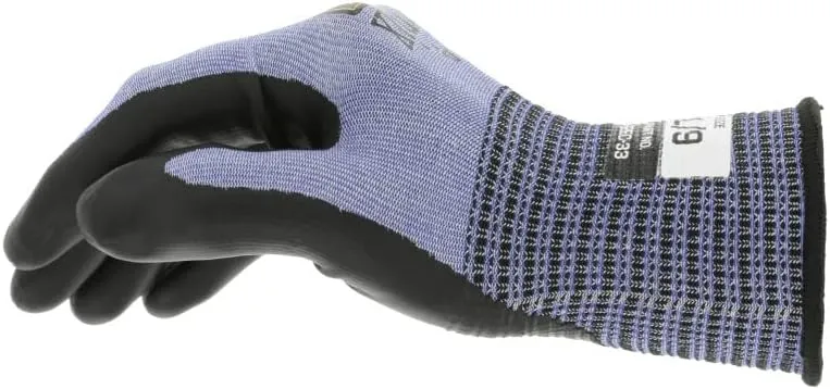 Mechanix Wear: ANSI A5 Cut Resistant Urethane Coated SpeedKnit Work Gloves - Touch Capable, Strong Grip in Dry & Wet Conditions (Light Blue, X-Large)