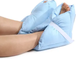 MediChoice Heel Pillow, 1 Pair, Breathable Cotton Polyester Cover with Microfiber Fill, Hook and Loop Fasteners, Universal (1 Pair)