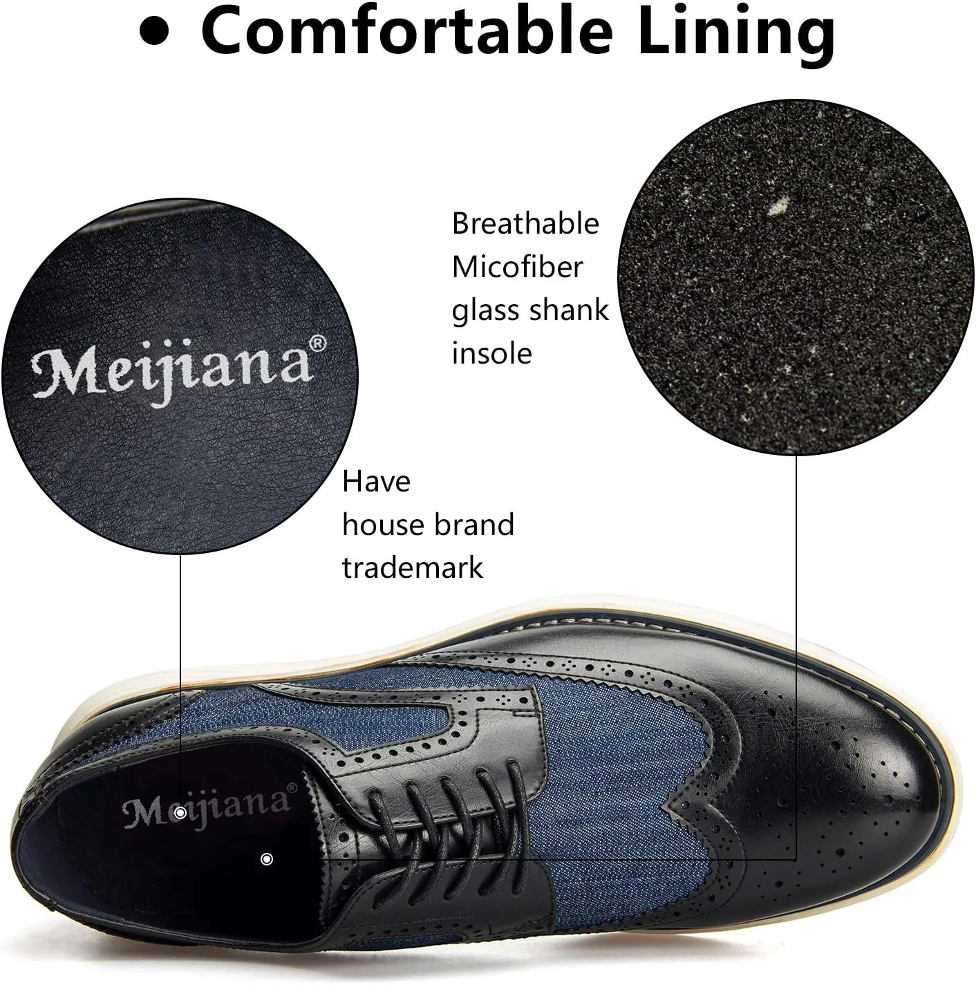 Meijiana Men's Oxford Shoes Casual Shoes for Men Casual Dress Shoes for Men