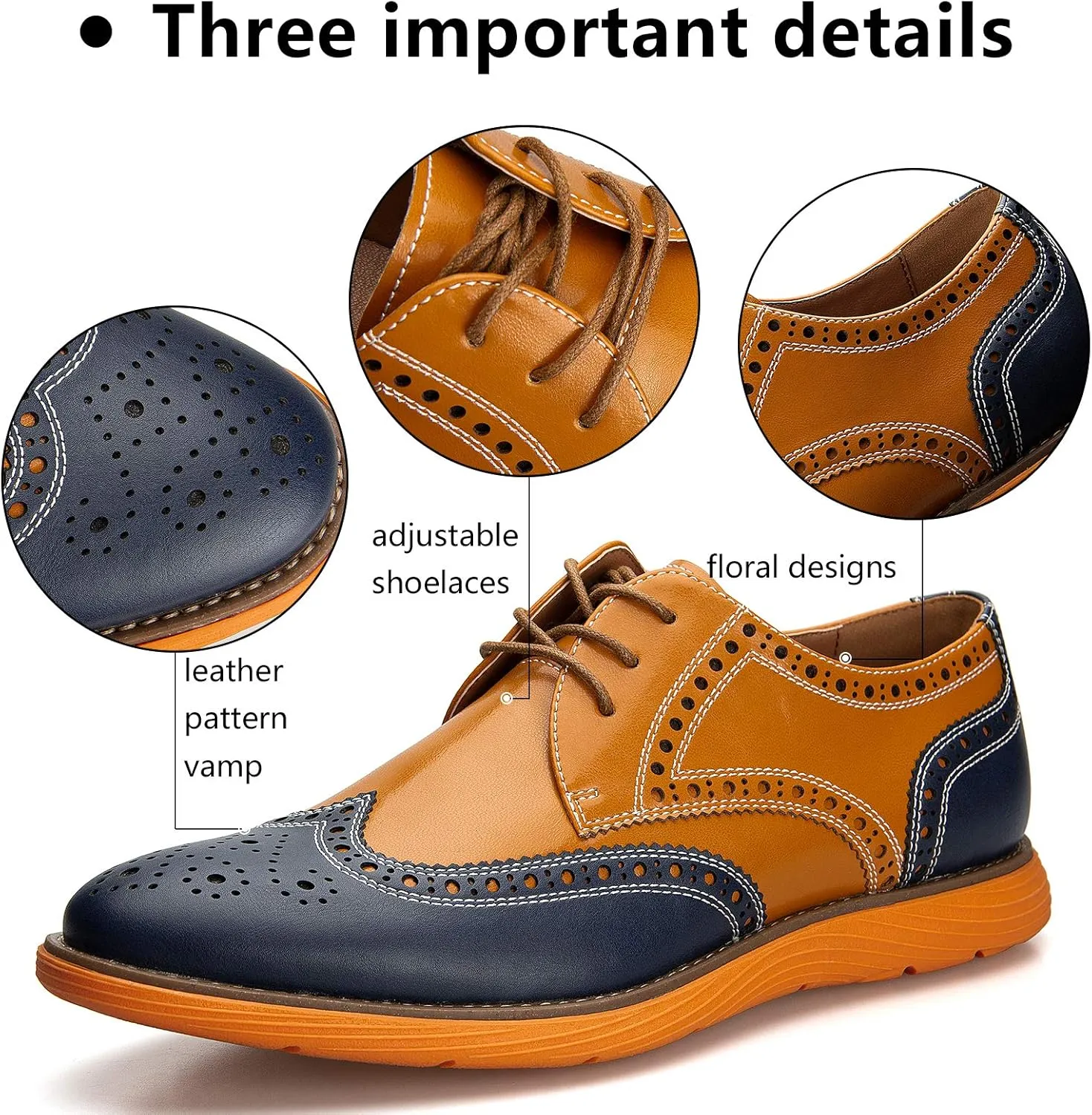 Meijiana Men's Oxford Shoes Dress Shoes Men's Lightweight lace-up Fashion Shoes