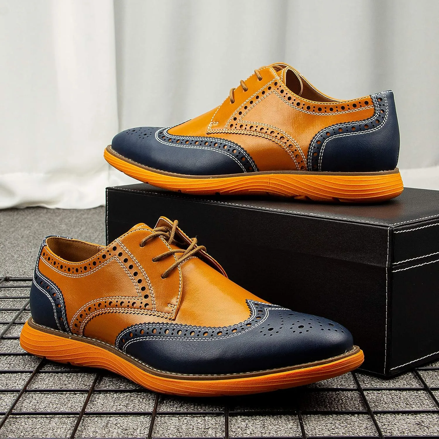 Meijiana Men's Oxford Shoes Dress Shoes Men's Lightweight lace-up Fashion Shoes