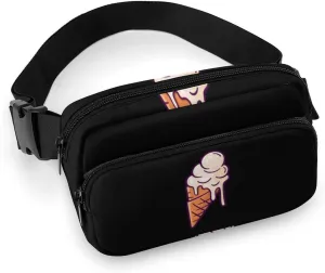Melting Ice Cream Balls Crossbody Fanny Pack Waterproof Waist Bag Unisex Belt Bag