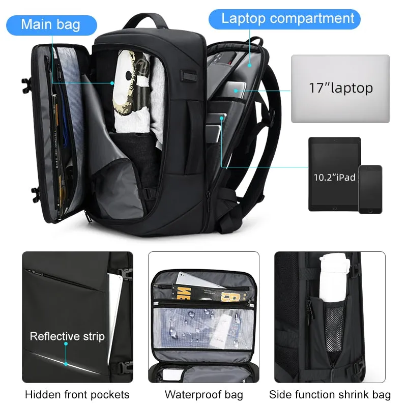 Men Backpack Waterproof 17 Inch Laptop