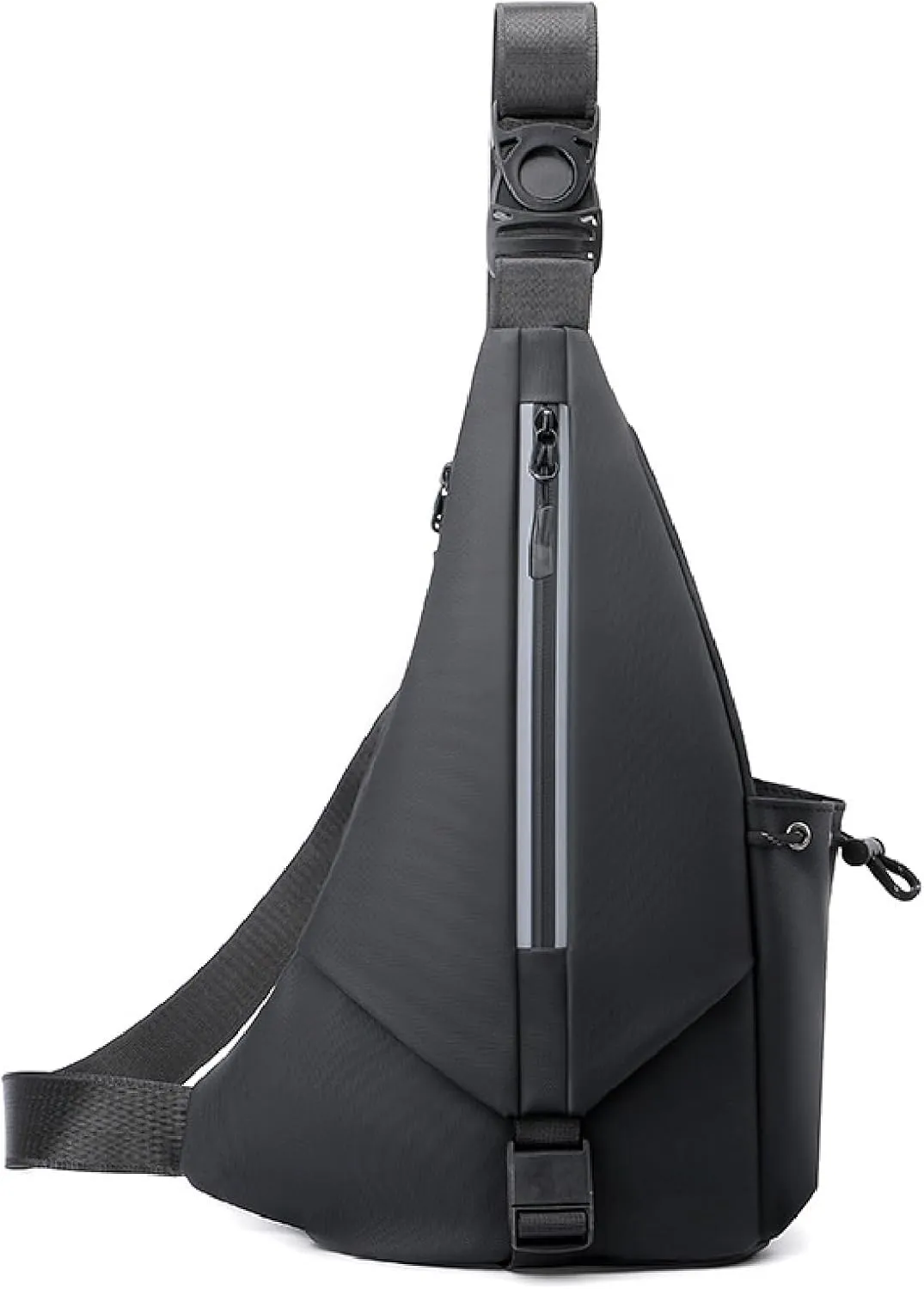 Men Crossbody Bag Sling Waterproof Shoulder Bag Travel Hiking Chest Bag Daypack(Black)