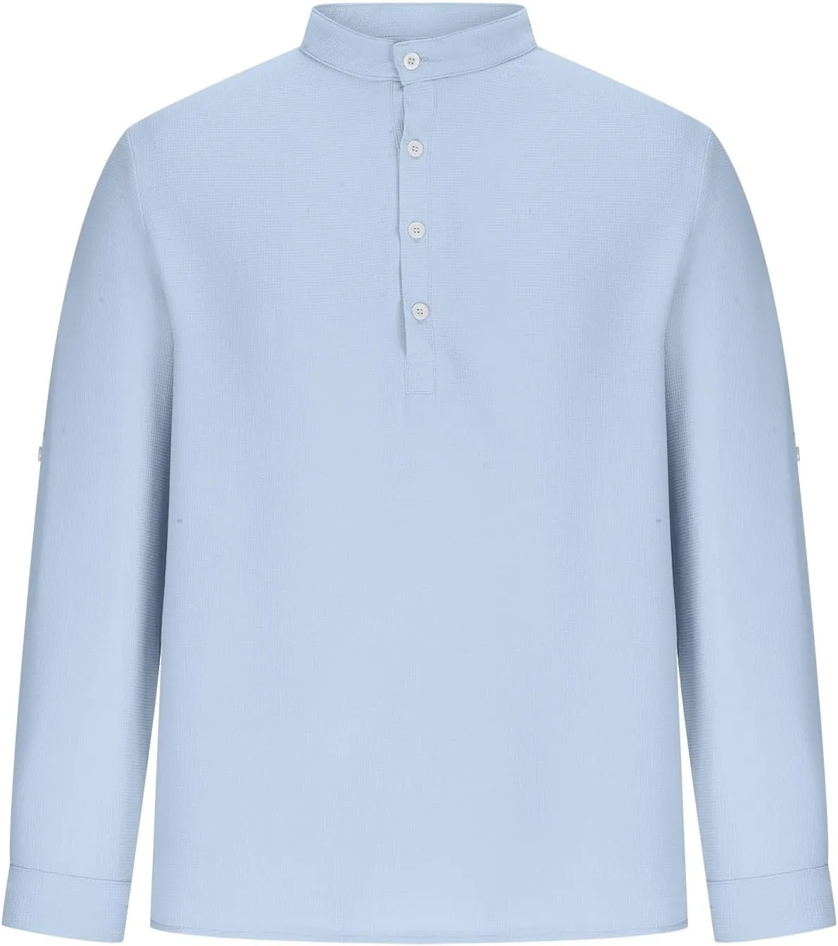 Men Knit Henley Shirts Long Sleeve Quarter Button Tops T-shirt Plus Size Loose Solid Tee Top Lightweight Fall Outfits