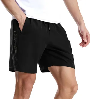 Men's Athletic Shorts Loose-Fit Lightweight Quick Dry Running Workout Gym Casual Shorts with Pockets
