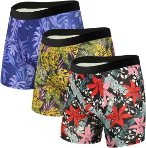 Mens Boxer Briefs Fast Dry Performance Underwear Cooling Breathable Sport Boxer Briefs 3 Pack