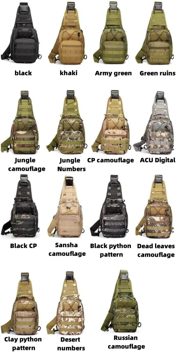Men's Chest Bag Oxford Bag Crossbody Bag Shoulder Bag Korean Version Small Backpack Casual Belt Bag (Army green)