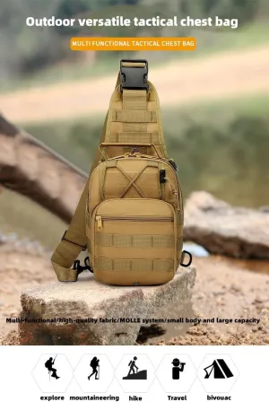 Men's Chest Bag Oxford Bag Crossbody Bag Shoulder Bag Korean Version Small Backpack Casual Belt Bag (Army green)
