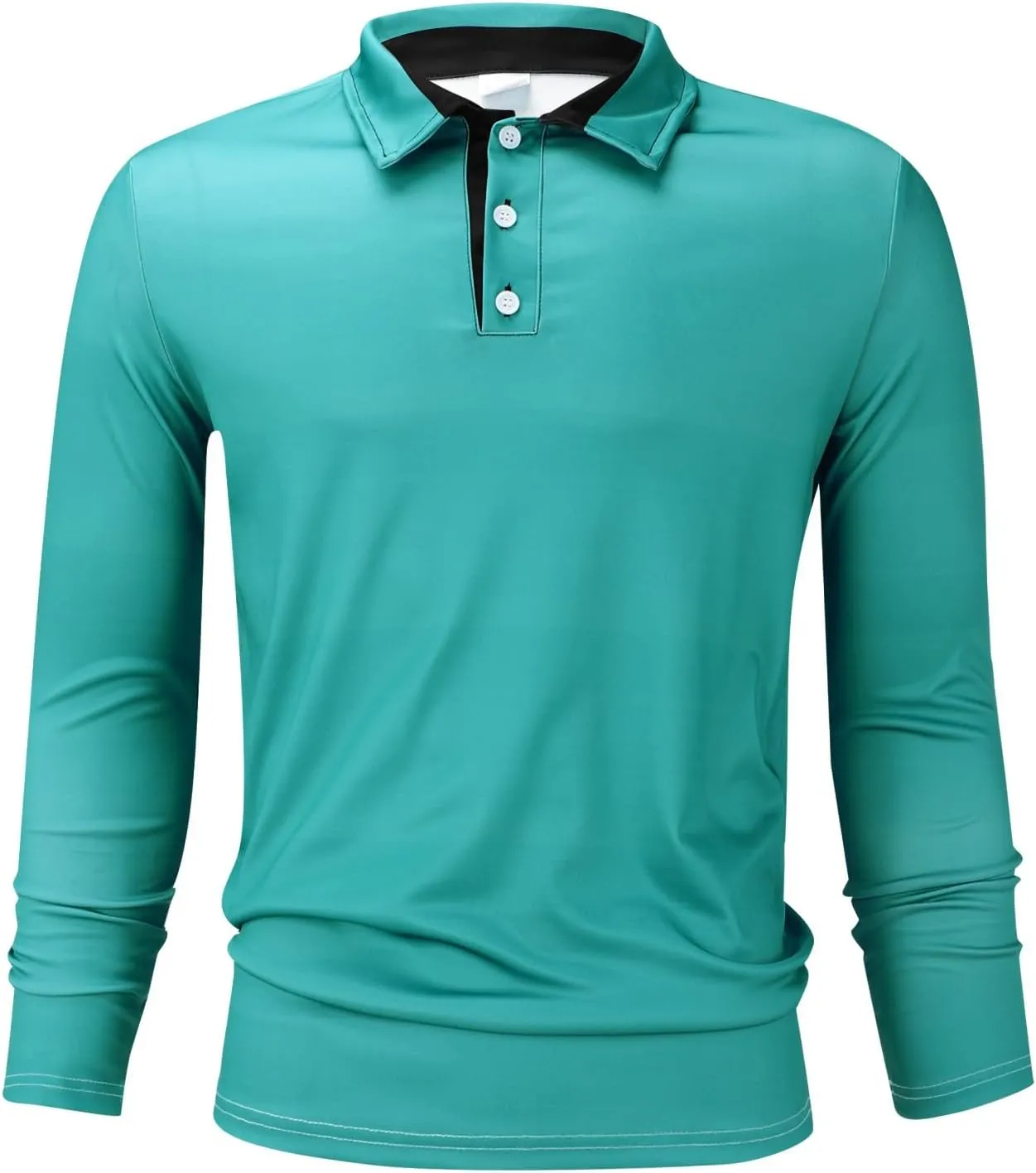 Mens Clothes Turtleneck Plush Sweater Men's Button Pullover Plush Sweater with Pocket Quick Dry Polyester Tshirts