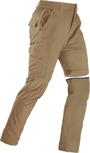 Men's Convertible Hiking Pants Zip Off Quick Dry Lightweight Safari Travel Camping Fishing Cargo Outdoor Pants