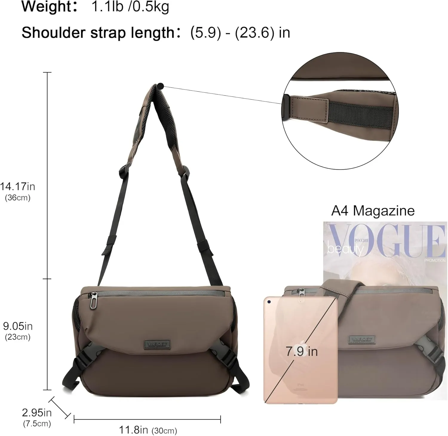 Men's Crossbody Bag - Stylish and Versatile Shoulder Bag for College, Office, and Travel