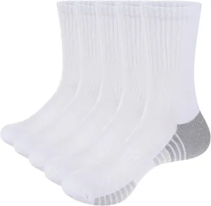 Mens Cushioned Crew Socks For Men, Sweat Wicking Anti-Odor Casual Everyday Work Gym Golf Training Athletic Socks