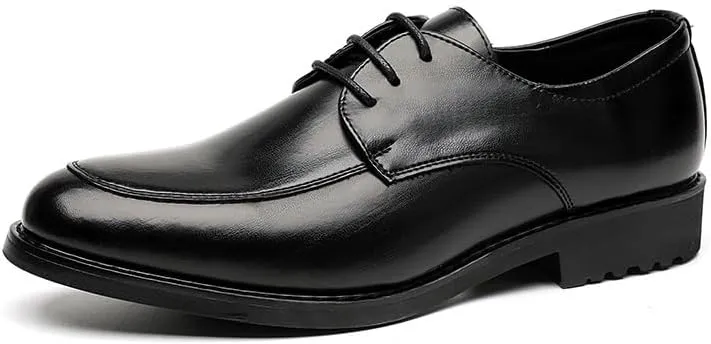 Men's Genuine Leather Oxford Shoes - Lightweight Formal Dress Shoes for Business & Casual Wear