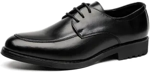 Men's Genuine Leather Oxford Shoes - Lightweight Formal Dress Shoes for Business & Casual Wear