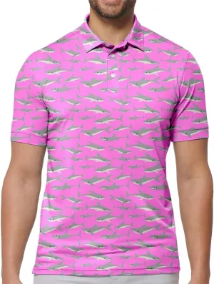 Mens Golf Shirt Print Polo Shirts for Men Performance Polo Quick-Dry 011