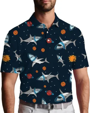 Mens Golf Shirt Print Polo Shirts for Men Performance Polo Quick-Dry