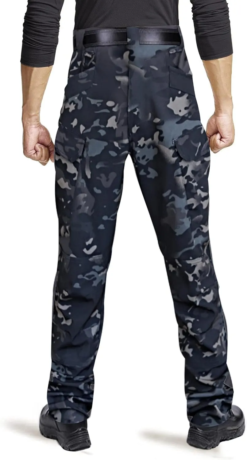Men's Hiking Pants Lightweight Quick Dry Tactical Pants Fashion Outdoor Waterproof Stretch Waist Cargo Work Pant
