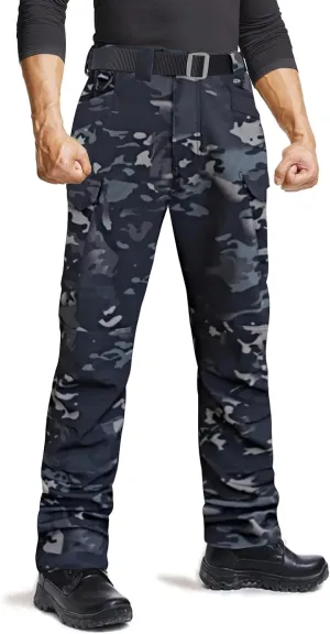 Men's Hiking Pants Lightweight Quick Dry Tactical Pants Fashion Outdoor Waterproof Stretch Waist Cargo Work Pant