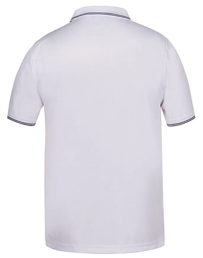 Mens Jacquard Contrast Polo
