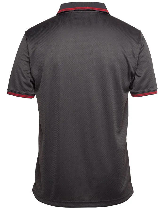 Mens Jacquard Contrast Polo