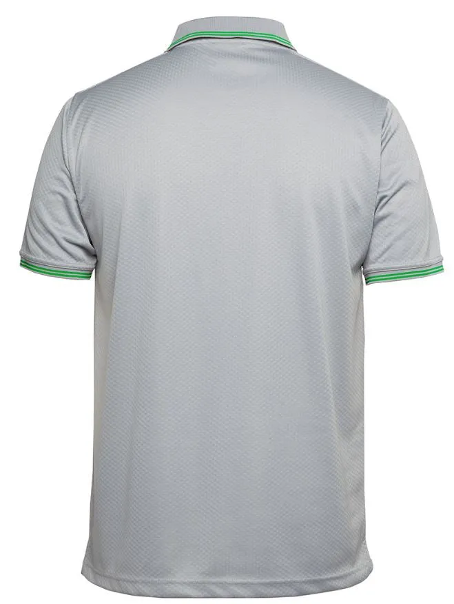 Mens Jacquard Contrast Polo