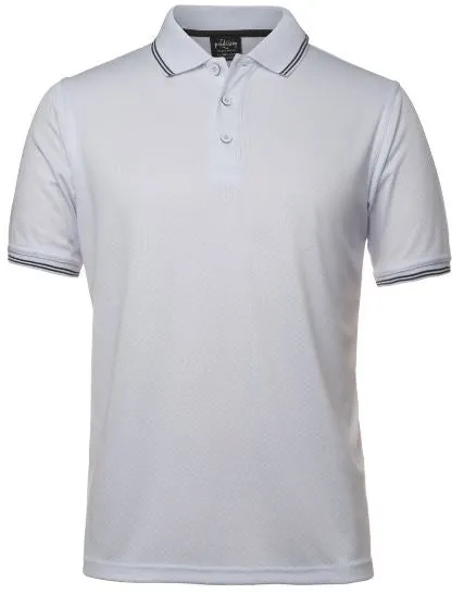 Mens Jacquard Contrast Polo