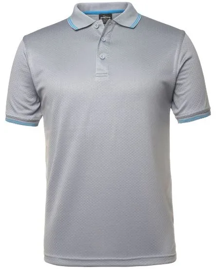 Mens Jacquard Contrast Polo