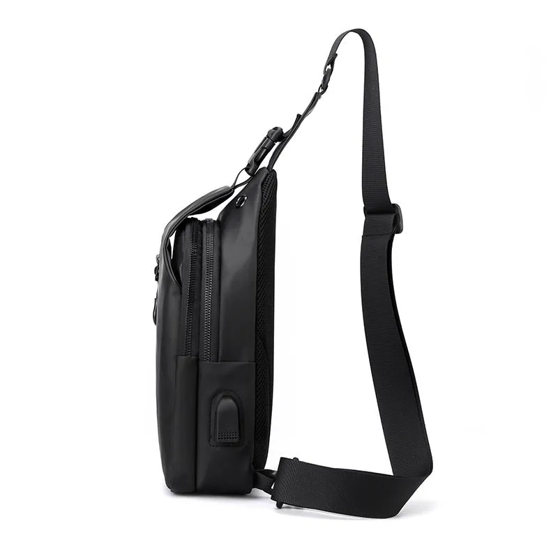 Men's Large Capacity Korean Style Motorcycle Waterproof Men's Chest Bags