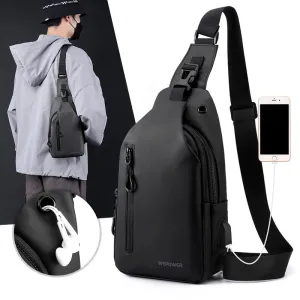 Men's Large Capacity Korean Style Motorcycle Waterproof Men's Chest Bags