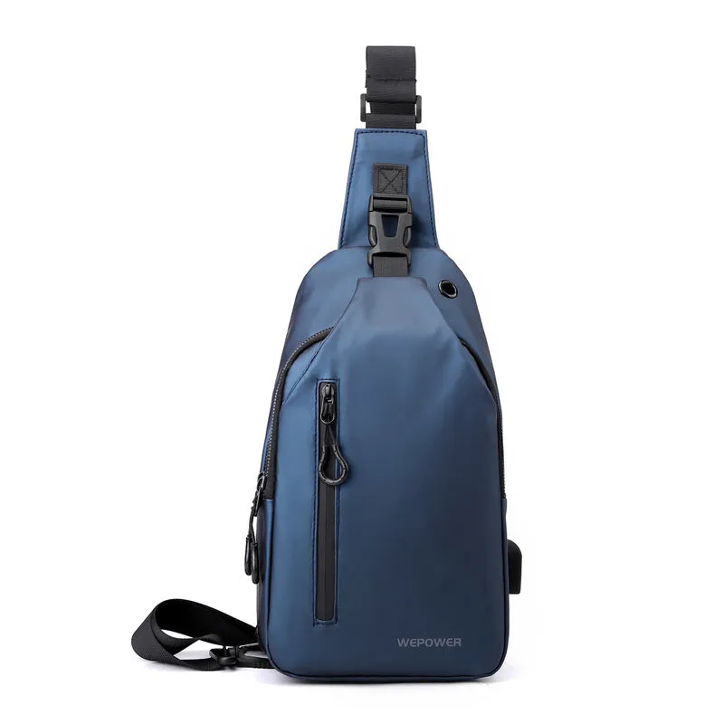 Men's Large Capacity Korean Style Motorcycle Waterproof Men's Chest Bags