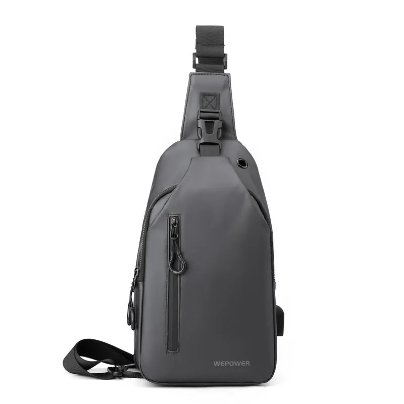 Men's Large Capacity Korean Style Motorcycle Waterproof Men's Chest Bags