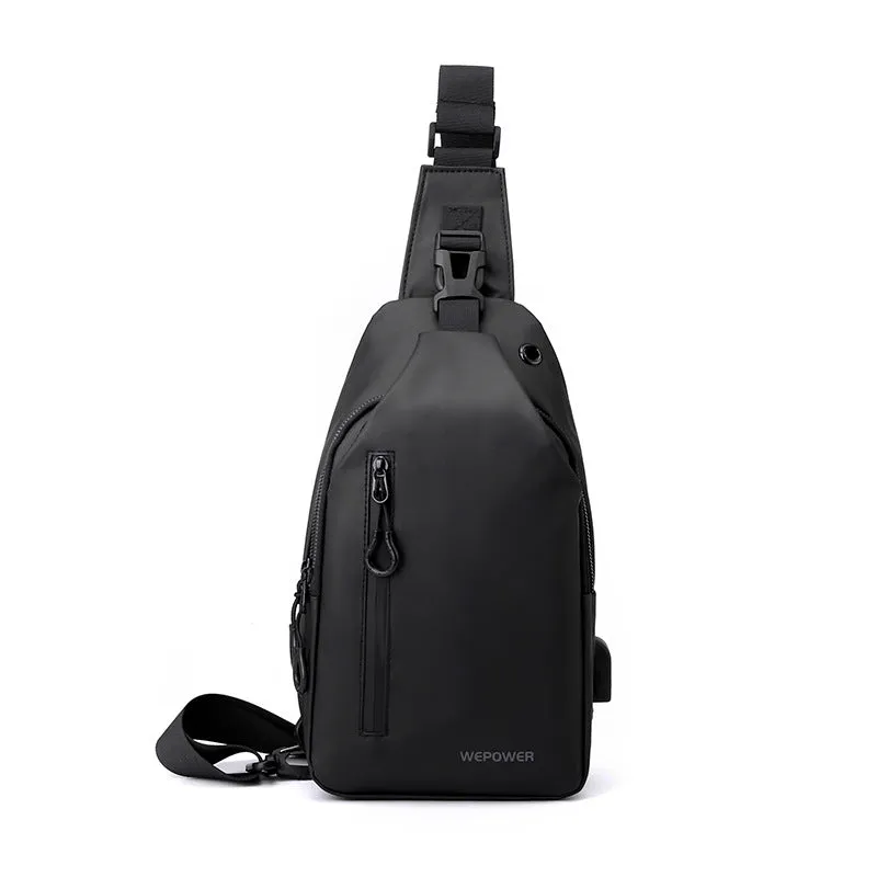 Men's Large Capacity Korean Style Motorcycle Waterproof Men's Chest Bags
