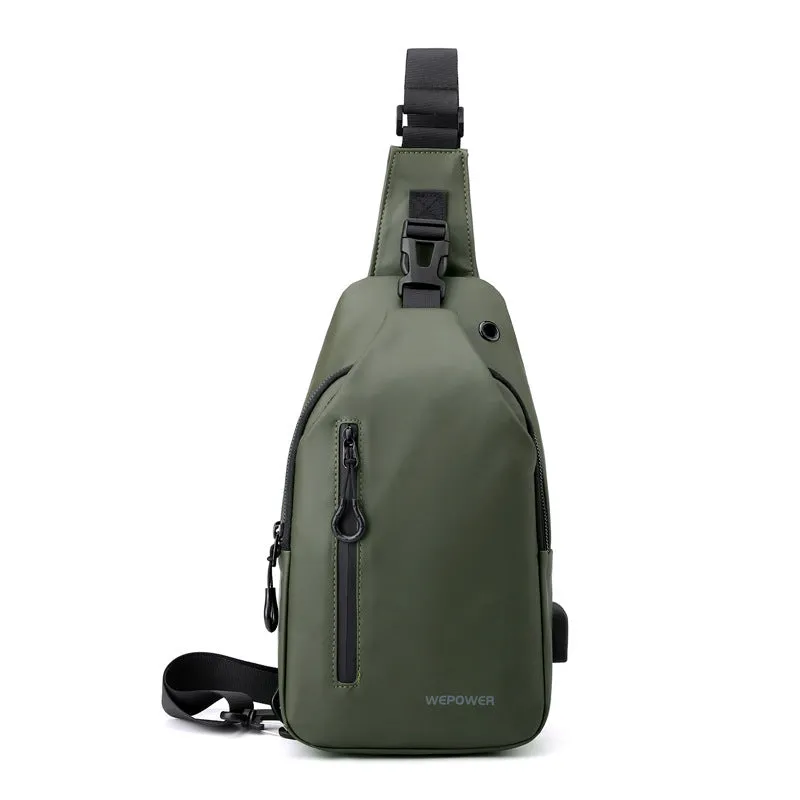Men's Large Capacity Korean Style Motorcycle Waterproof Men's Chest Bags