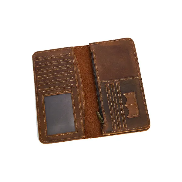Men's Light Brown Long Wallet