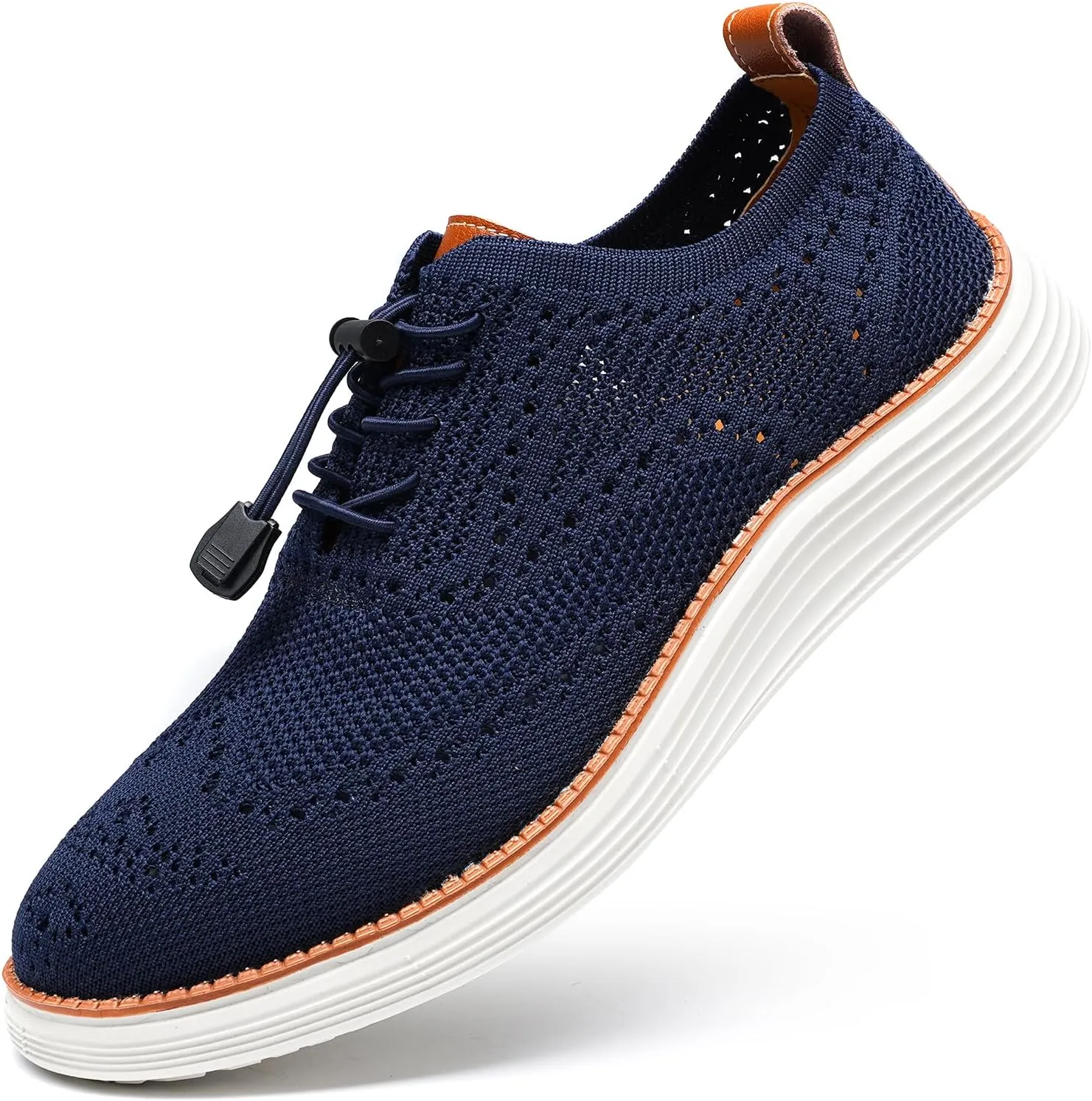 Men's Lightweight Casual Sneakers Dress Oxfords Business Walking Shoes Loafers Comfortable Breathable Mesh Arch Support