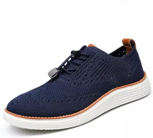 Men's Lightweight Casual Sneakers Dress Oxfords Business Walking Shoes Loafers Comfortable Breathable Mesh Arch Support