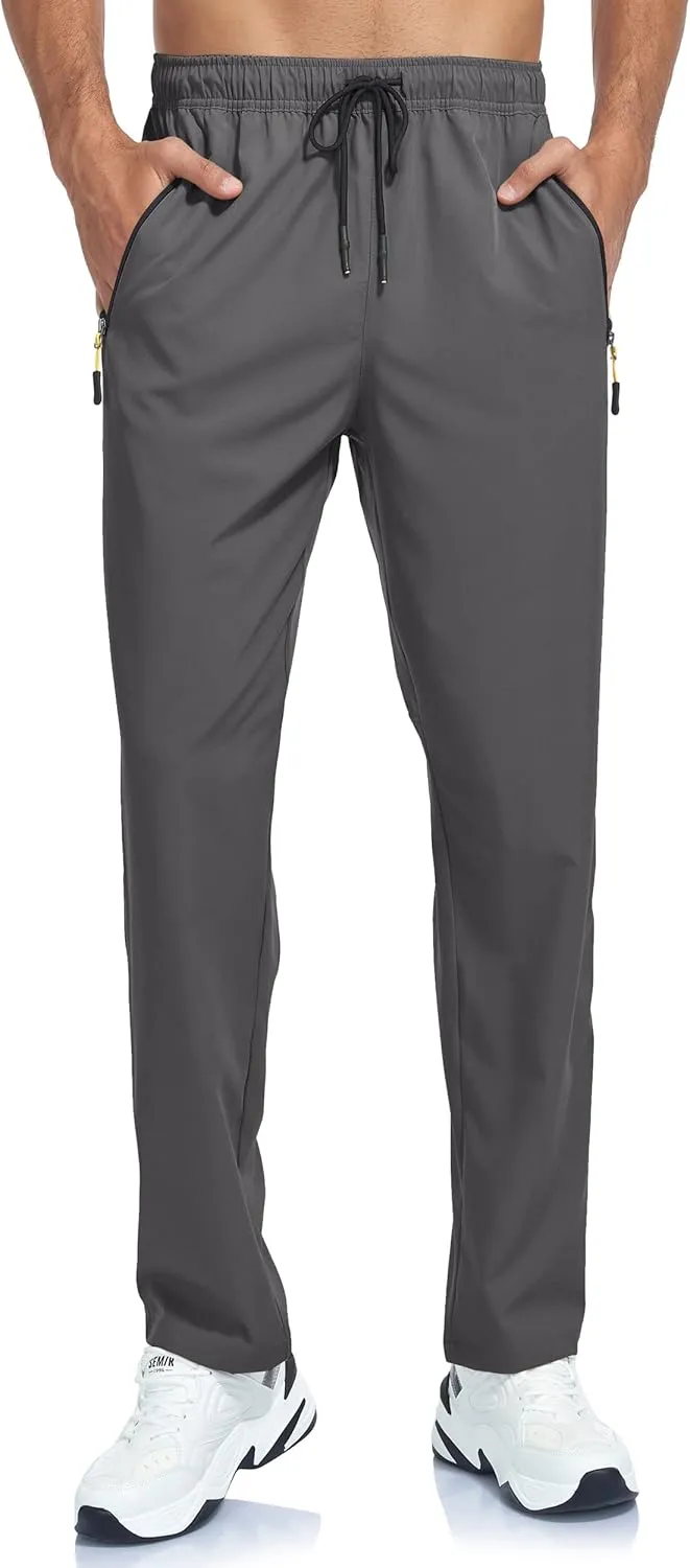Men's Lightweight Hiking Pants Breathable Quick Dry Fit Waterproof Camping Fishing Running Athletic Active Jogger Pant