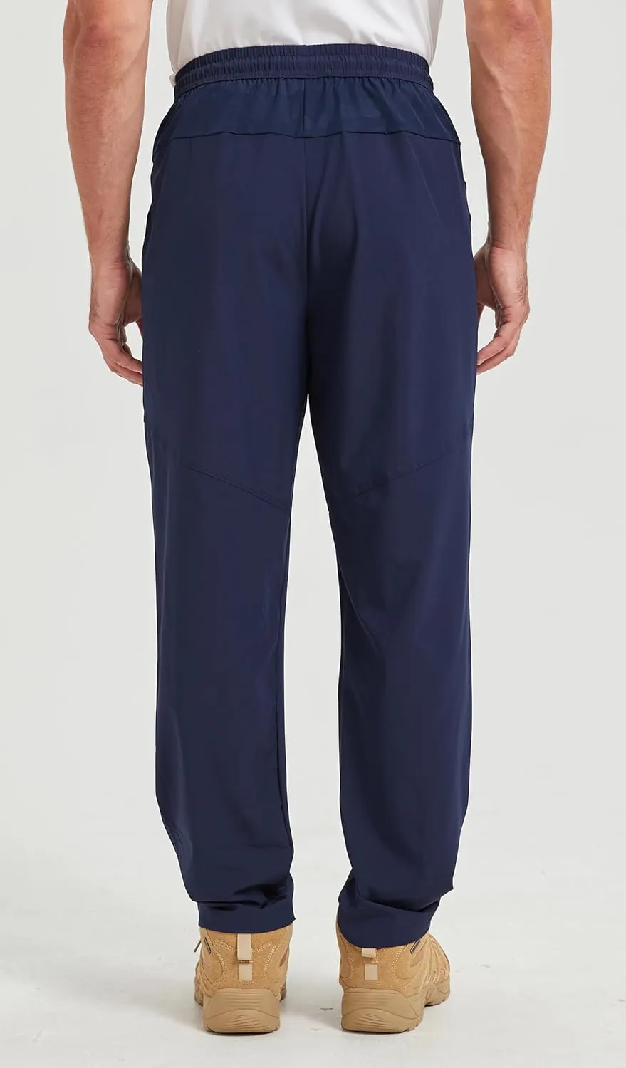 Men's Lightweight Hiking Travel Pants Breathable Athletic Fishing Active Joggers Zipper Pockets