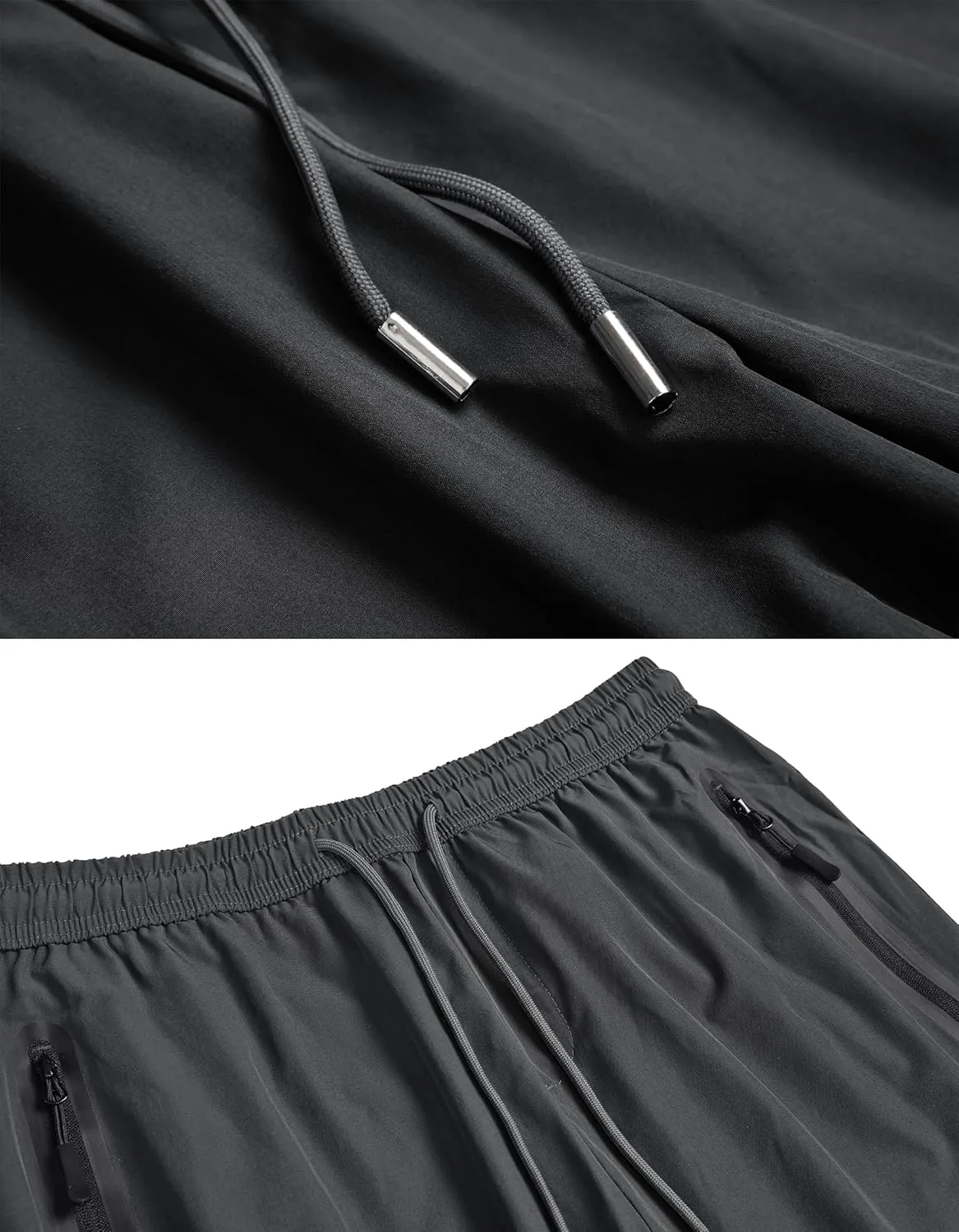 Men's Lightweight Quick Dry Hiking Running Pants Outdoor Sports Breathable Zipper Pockets Athletic Work Pants